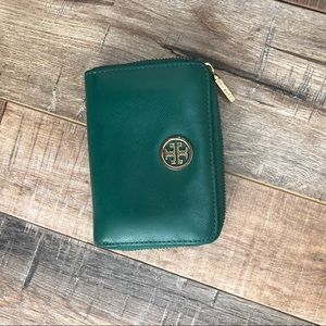 Tory Burch green wallet
